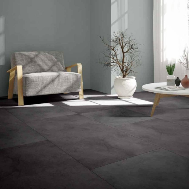 14oraitaliana Yer Duvar Karosu All Black Base Cenere 60 x 60 cm Kutu İçi 1,08 m2 - 10ORA00000012