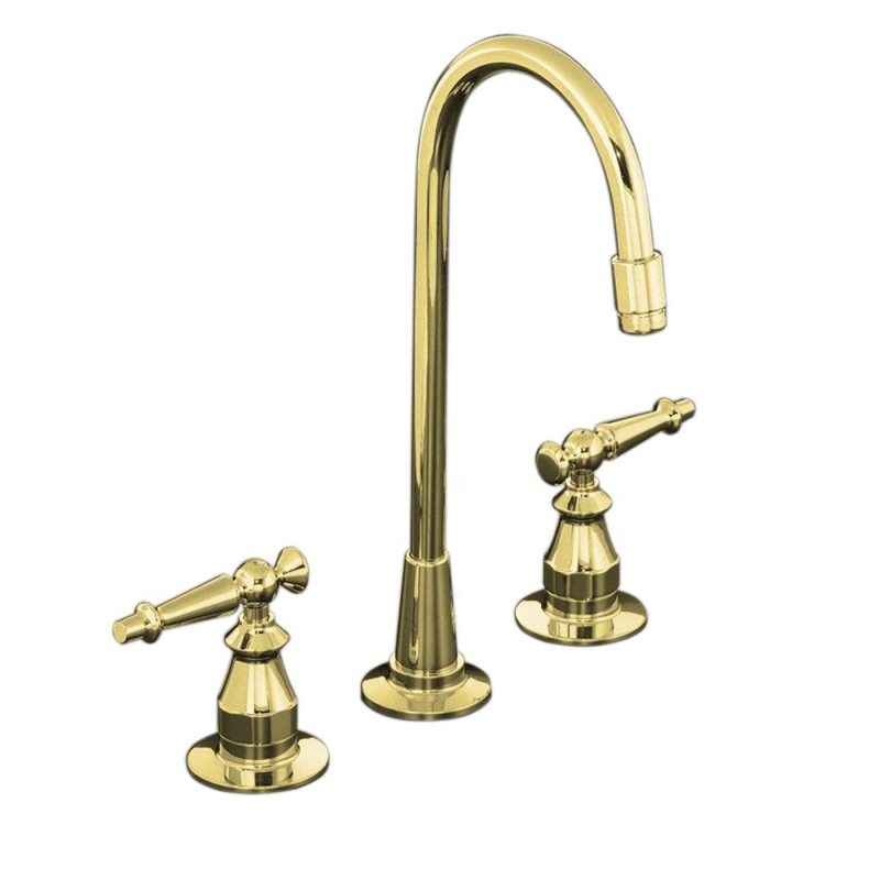 Kohler Eviye Bataryası Antique 3 Delikli, Brass - 11KOH118-4-PB00