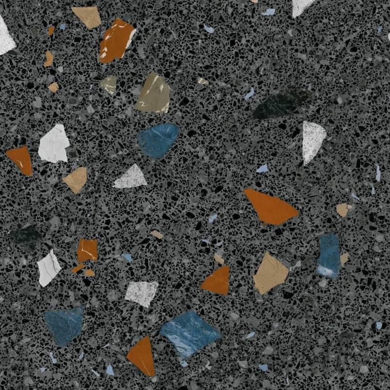 Arcana Yer Duvar Karosu Terrazzo Stracciatella Grafito Mat 60 x 60 cm - 10ARCA8CT4E34