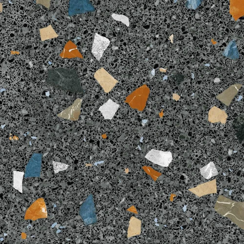 Arcana Yer Duvar Karosu Terrazzo Stracciatella Grafito Parlak 79,3 x 79,3 cm cm - 10ARCA8P43F13