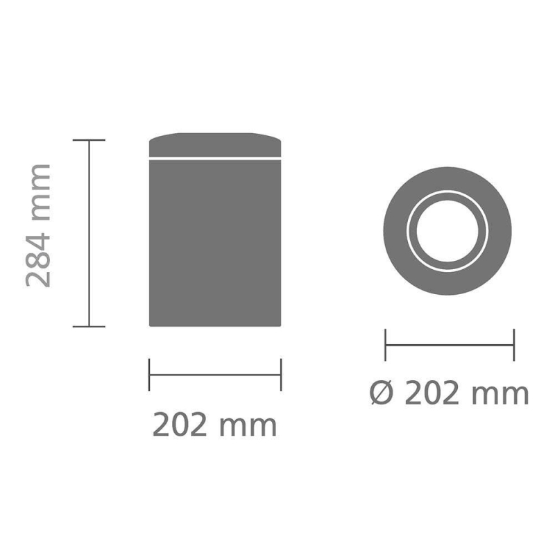 Brabantia Çöp Kutusu ALEV Korumalı 7 lt Çemberli Açık Parlak Çelik 378928 - 20AKS378928