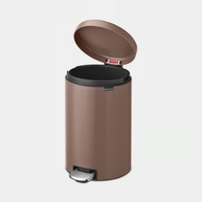 Brabantia Çöp Kutusu 20 litre Newicon Pedallı Satin Taupe 234026 - Thumbnail 20BRA234026