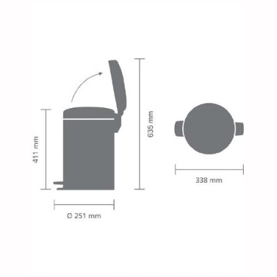 Brabantia Newicon Passion Kırmızı Çöp Kutusu 12 lt
- Thumbnail 20BRA112003