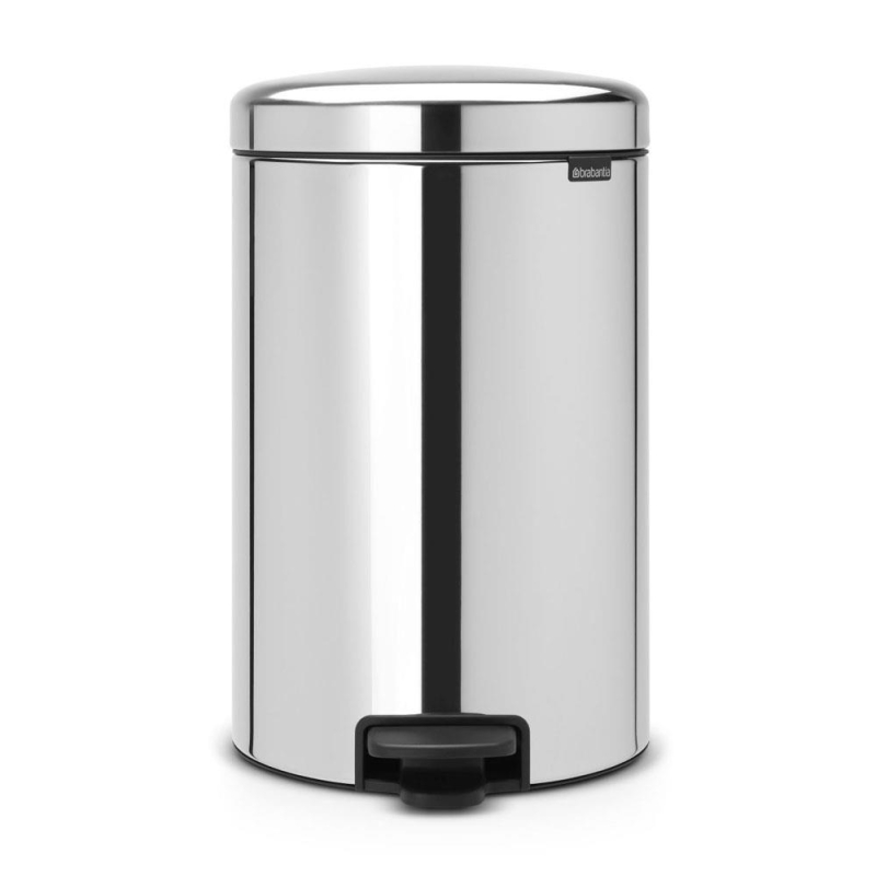 Brabantia Çöp Kutusu 20 lt Pedallı Parlak Paslanmaz Çelik 113987 - 20AKS113987