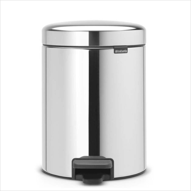 Brabantia Çöp Kutusu Pedallı 5 lt Parlak Çelik 112621 - 20AKS112621