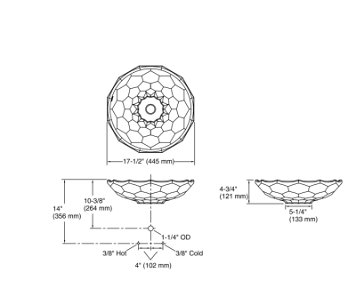 Kohler Lavabo Briolette Cam Çanak Buz Gri - Thumbnail 10KOH2373-B1100