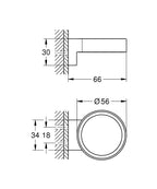 Grohe Selection Sabunluk Tutacağı Brushed Cool Sunrise - 41027GN0 teknik çizim
