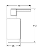 Grohe Selection Sıvı Sabunluk Mat Siyah - 41218KF0 teknik çizim