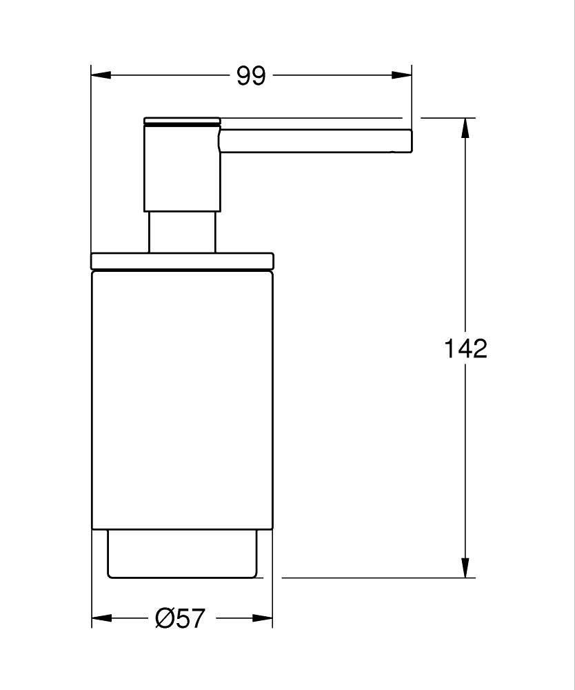 Grohe Selection Sıvı Sabunluk - 41028000 teknik çizim
