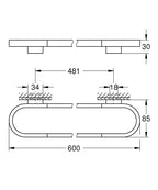 Grohe Selection Havluluk - 41056000 teknik çizim