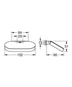Grohe Selection Tuvalet Kağıtlığı Brushed Cool Sunrise - 41069GN0 teknik çizim