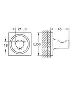 Grohe Allure Havlu/Bornoz Askılığı Brushed Warm Sunset – 40284DL1 teknik çizim