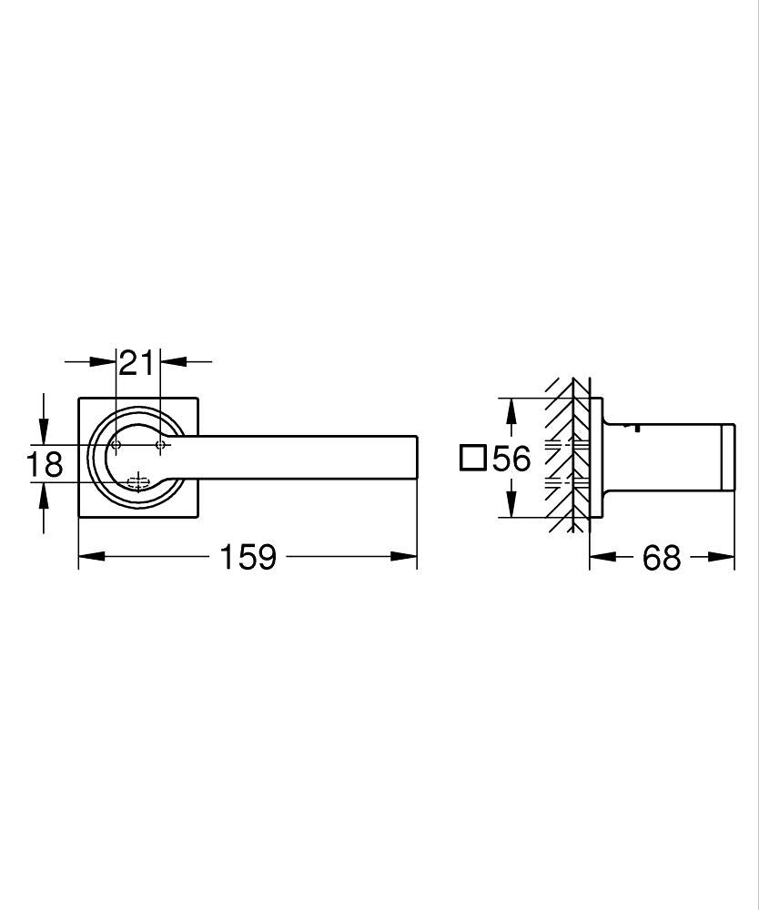 Grohe Allure Tuvalet Kağıtlığı - 40279001 teknik çizim