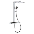 Grohe Rainshower Aqua Pure Duvara Monte Termostatik Bataryalı Duş Sistemi Siyah/Krom - 100961KI00