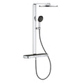 Grohe Rainshower Aqua Pure Duvara Monte Termostatik Bataryalı Duş Sistemi Siyah/Krom - 100964KI00