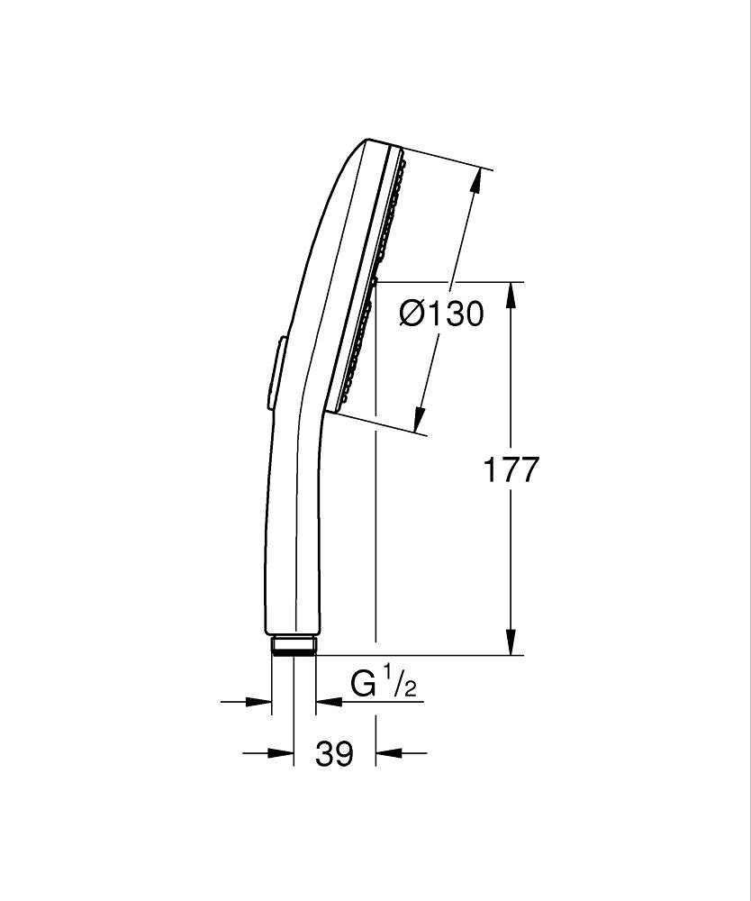 Grohe Rainshower Aqua El Duşu 3 Akışlı Krom+Siyah – 101676KI00