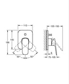 Grohe Cubeo Ankastre Banyo Duş Bataryası Krom – 1017760000