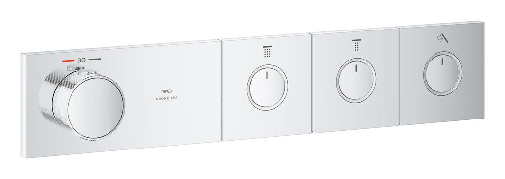 Grohe Grohtherm Aqua Tiles 3 Valfli Akış Kontrollü, Ankastre Termostatik Duş Bataryası Krom – 1068660000