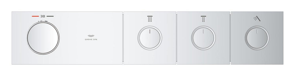 Grohe Grohtherm Aqua Tiles 3 Valfli Akış Kontrollü, Ankastre Termostatik Duş Bataryası Krom – 1068660000