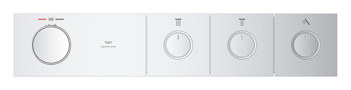 Grohe Grohtherm Aqua Tiles 3 Valfli Akış Kontrollü, Ankastre Termostatik Duş Bataryası Krom – 1068660000