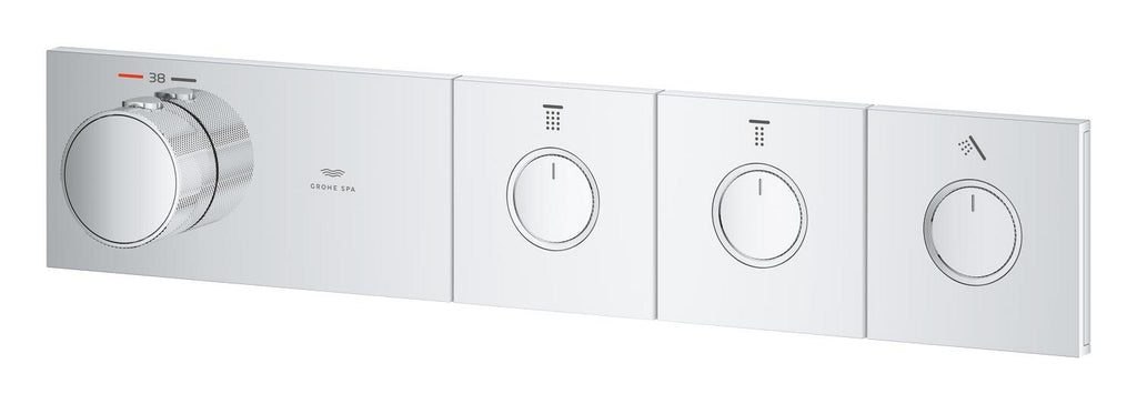 Grohe Grohtherm Aqua Tiles 3 Valfli Akış Kontrollü, Ankastre Termostatik Duş Bataryası Krom – 1068660000