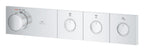 Grohe Grohtherm Aqua Tiles 3 Valfli Akış Kontrollü, Ankastre Termostatik Duş Bataryası Krom – 1068660000