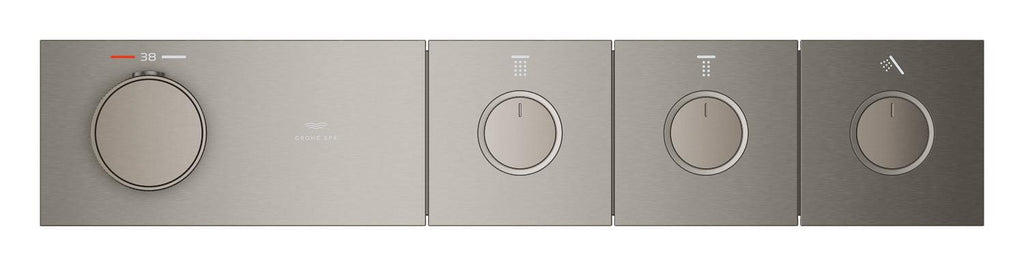 Grohe Grohtherm Aqua Tiles 3 Valfli Akış Kontrollü, Ankastre Termostatik Duş Bataryası Br. Hard Graphite – 106866AL00