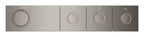 Grohe Grohtherm Aqua Tiles 3 Valfli Akış Kontrollü, Ankastre Termostatik Duş Bataryası Br. Hard Graphite – 106866AL00