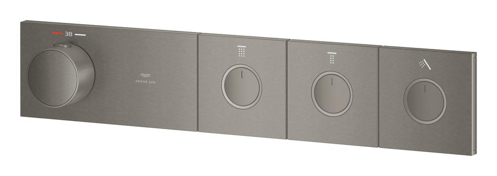 Grohe Grohtherm Aqua Tiles 3 Valfli Akış Kontrollü, Ankastre Termostatik Duş Bataryası Br. Hard Graphite – 106866AL00