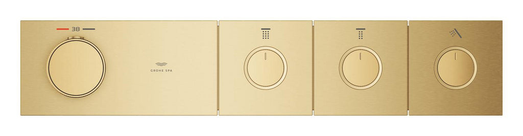 Grohe Grohtherm Aqua Tiles 3 Valfli Akış Kontrollü, Ankastre Termostatik Duş Bataryası Br. Cool Sunrise – 106866GN00