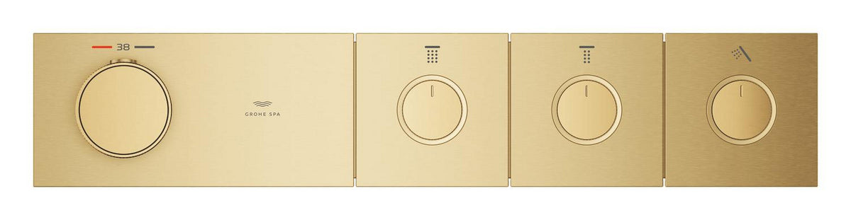 Grohe Grohtherm Aqua Tiles 3 Valfli Akış Kontrollü, Ankastre Termostatik Duş Bataryası Br. Cool Sunrise – 106866GN00