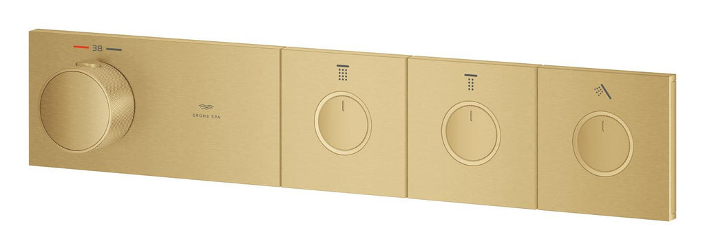 Grohe Grohtherm Aqua Tiles 3 Valfli Akış Kontrollü, Ankastre Termostatik Duş Bataryası Br. Cool Sunrise – 106866GN00