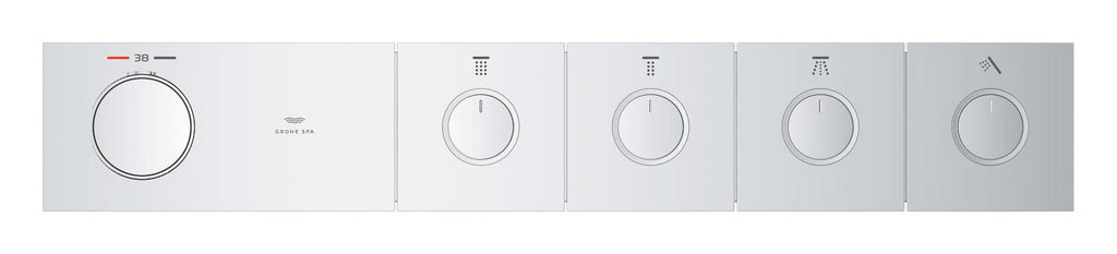 Grohe Grohtherm Aqua Tiles 4 Valfli Akış Kontrollü, Ankastre Termostatik Duş Bataryası Krom – 1068670000