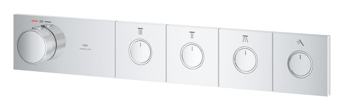 Grohe Grohtherm Aqua Tiles 4 Valfli Akış Kontrollü, Ankastre Termostatik Duş Bataryası Krom – 1068670000