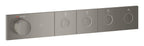 Grohe Grohtherm Aqua Tiles 4 Valfli Akış Kontrollü, Ankastre Termostatik Duş Bataryası Br. Hard Graphite – 106867AL00