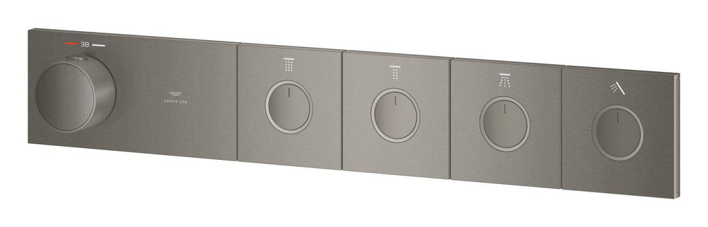 Grohe Grohtherm Aqua Tiles 4 Valfli Akış Kontrollü, Ankastre Termostatik Duş Bataryası Br. Hard Graphite – 106867AL00