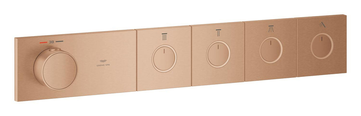 Grohe Grohtherm Aqua Tiles 4 Valfli Akış Kontrollü, Ankastre Termostatik Duş Bataryası Br. Warm Sunset – 106867DL00