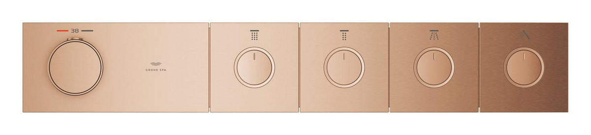 Grohe Grohtherm Aqua Tiles 4 Valfli Akış Kontrollü, Ankastre Termostatik Duş Bataryası Br. Warm Sunset – 106867DL00