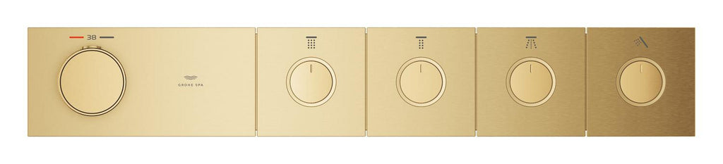 Grohe Grohtherm Aqua Tiles 4 Valfli Akış Kontrollü, Ankastre Termostatik Duş Bataryası Br. Cool Sunrise – 106867GN00