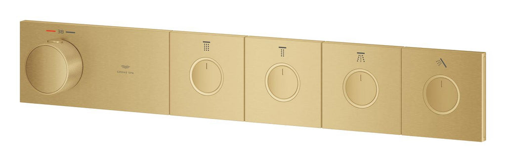Grohe Grohtherm Aqua Tiles 4 Valfli Akış Kontrollü, Ankastre Termostatik Duş Bataryası Br. Cool Sunrise – 106867GN00