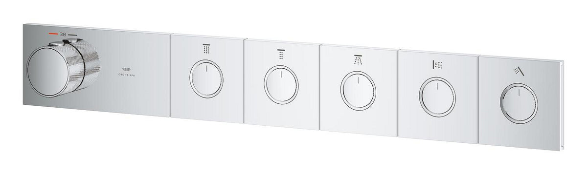 Grohe Grohtherm Aqua Tiles 5 Valfli Akış Kontrollü, Ankastre Termostatik Duş Bataryası Krom – 1068680000