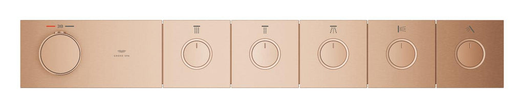 Grohe Grohtherm Aqua Tiles 5 Valfli Akış Kontrollü, Ankastre Termostatik Duş Bataryası Br. Warm Sunset – 106868DL00