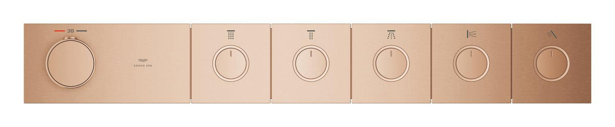 Grohe Grohtherm Aqua Tiles 5 Valfli Akış Kontrollü, Ankastre Termostatik Duş Bataryası Br. Warm Sunset – 106868DL00
