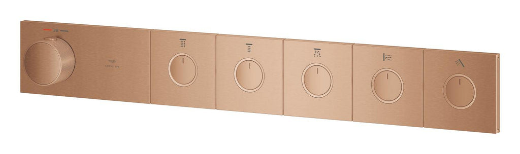 Grohe Grohtherm Aqua Tiles 5 Valfli Akış Kontrollü, Ankastre Termostatik Duş Bataryası Br. Warm Sunset – 106868DL00