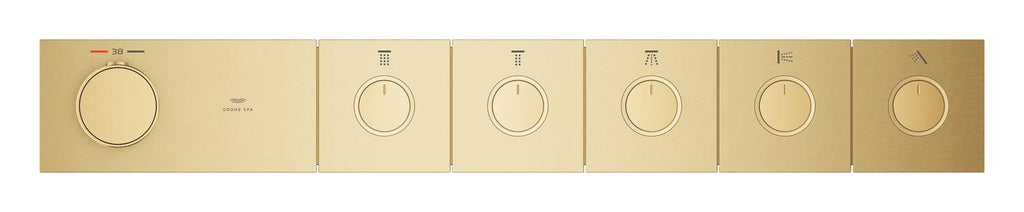 Grohe Grohtherm Aqua Tiles 5 Valfli Akış Kontrollü, Ankastre Termostatik Duş Bataryası Br. Cool Sunrise – 106868GN00