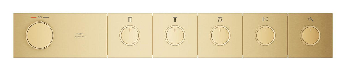 Grohe Grohtherm Aqua Tiles 5 Valfli Akış Kontrollü, Ankastre Termostatik Duş Bataryası Br. Cool Sunrise – 106868GN00