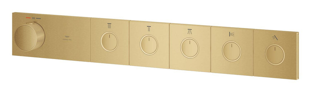 Grohe Grohtherm Aqua Tiles 5 Valfli Akış Kontrollü, Ankastre Termostatik Duş Bataryası Br. Cool Sunrise – 106868GN00
