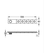 Grohe Grohtherm Aqua Tiles 5 Valfli Akış Kontrollü, Ankastre Termostatik Duş Bataryası Br. Cool Sunrise – 106868GN00