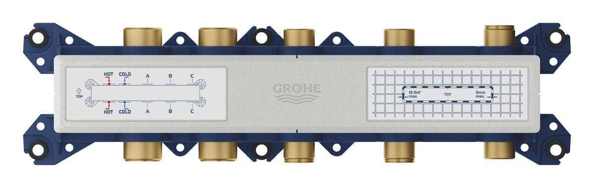 Grohe Aqua Tiles Ankastre Termostatik Montaj Gövdesi 3 Çıkışlı – 1068690000