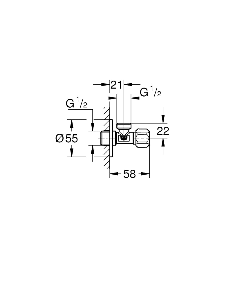Grohe Ara Musluk 1/2"x1/2" Krom – 22025000